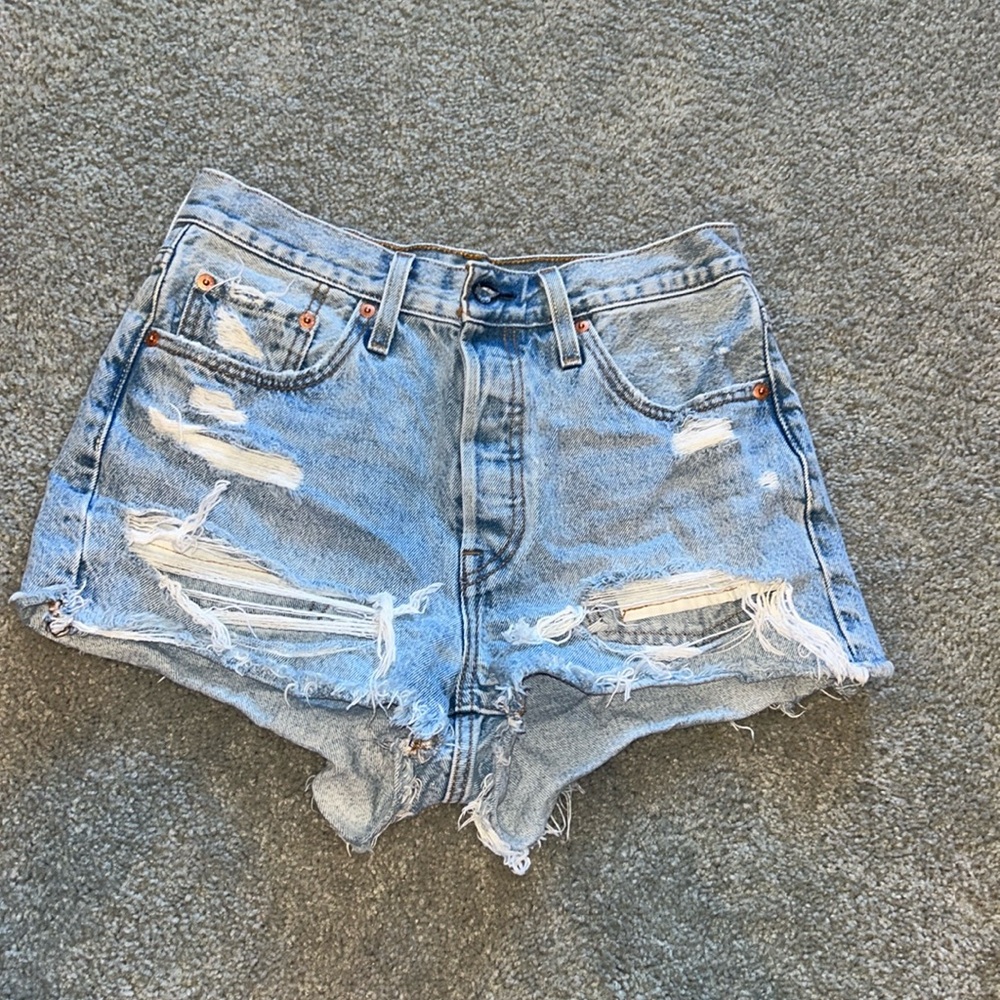 Levi’s 501 high rise jean shorts
